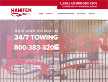 Tablet Screenshot of hanifentowing.com